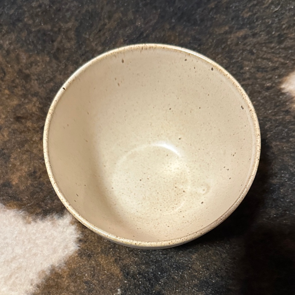 Urban Outfitters Cream Speckled Bowl